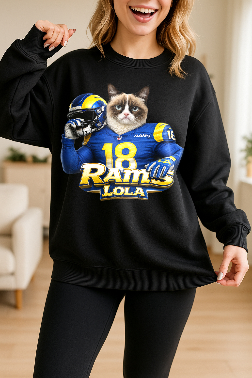 Personalized American Football Pets Jersey Sweatshirt 🏈