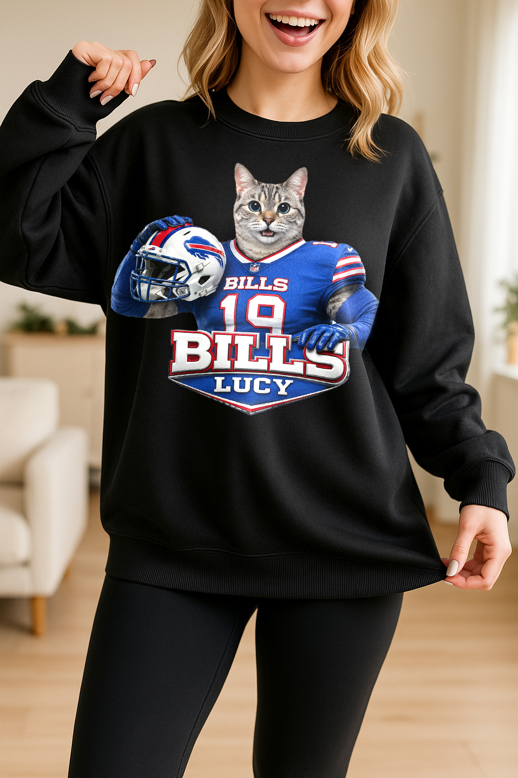 Personalized American Football Pets Jersey Sweatshirt 🏈