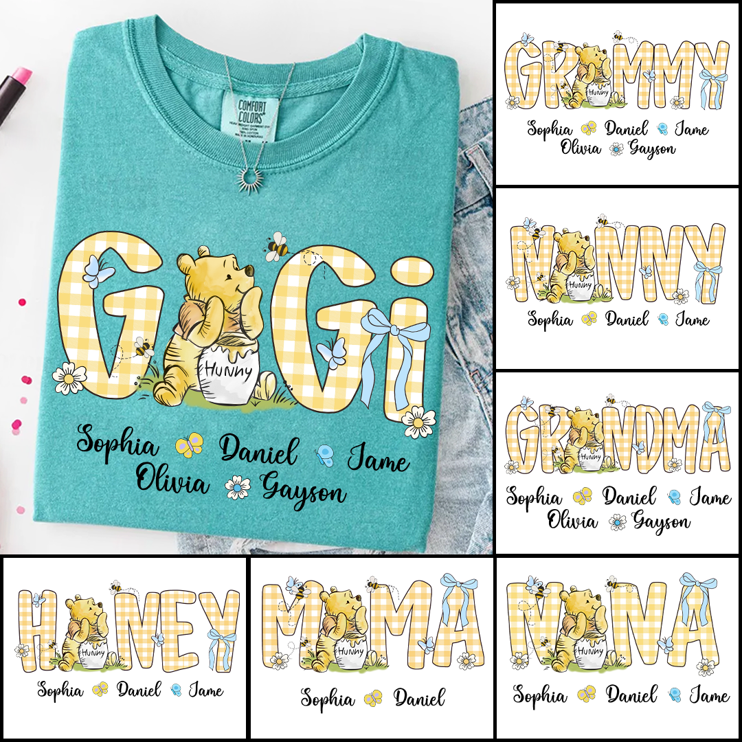 Personalized New Mama/Mimi/Nana/Gigi Bear T-Shirt | Promoted to Gigi Comfort Colors T-shirt for Gift