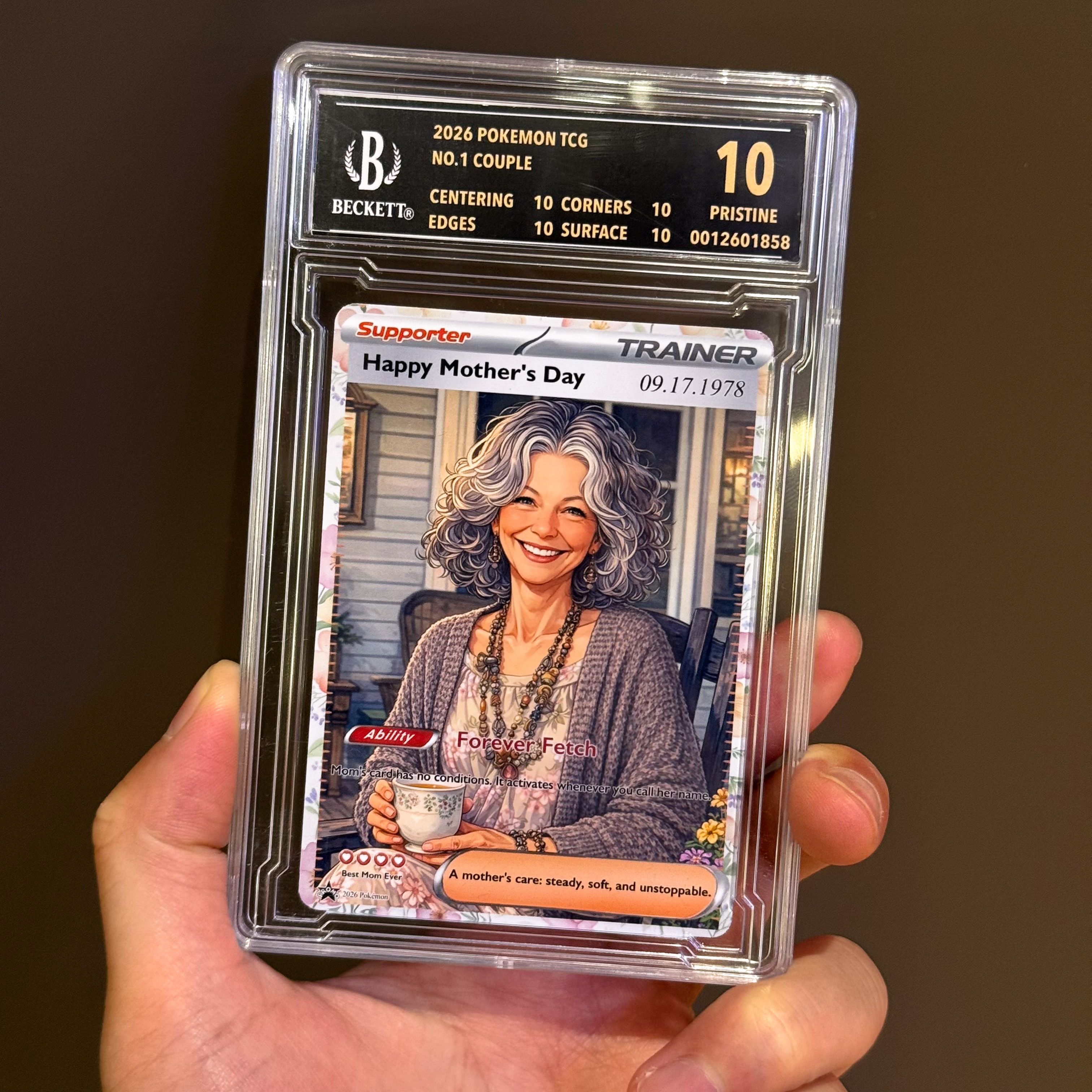 Turn Mom Into a Legendary Supporter Card - Personalized Mother's Day Anime Gift | Custom TCG Trainer Portrait Keepsake