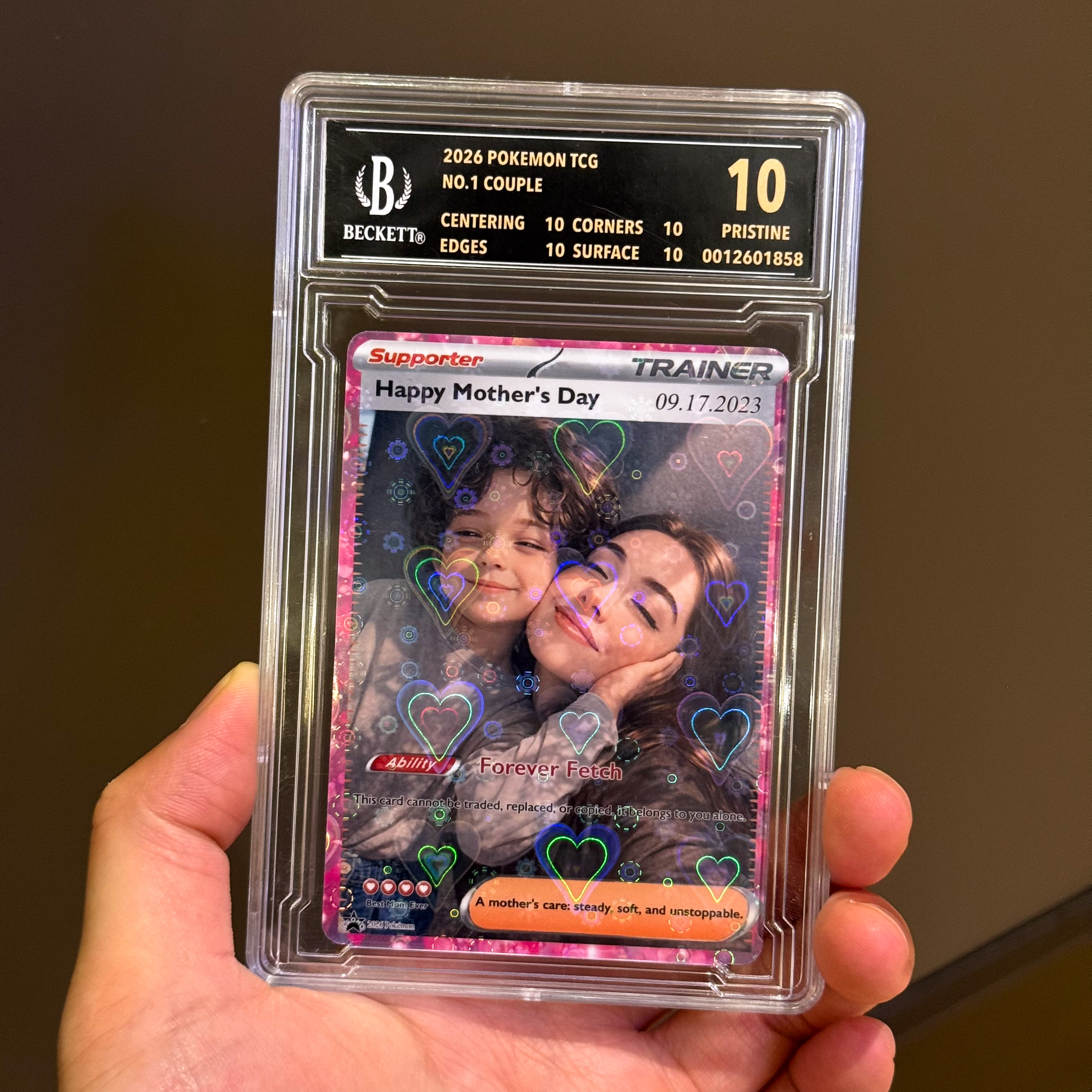 Turn Mom Into a Legendary Supporter Card - Personalized Mother's Day Anime Gift | Custom TCG Trainer Portrait Keepsake