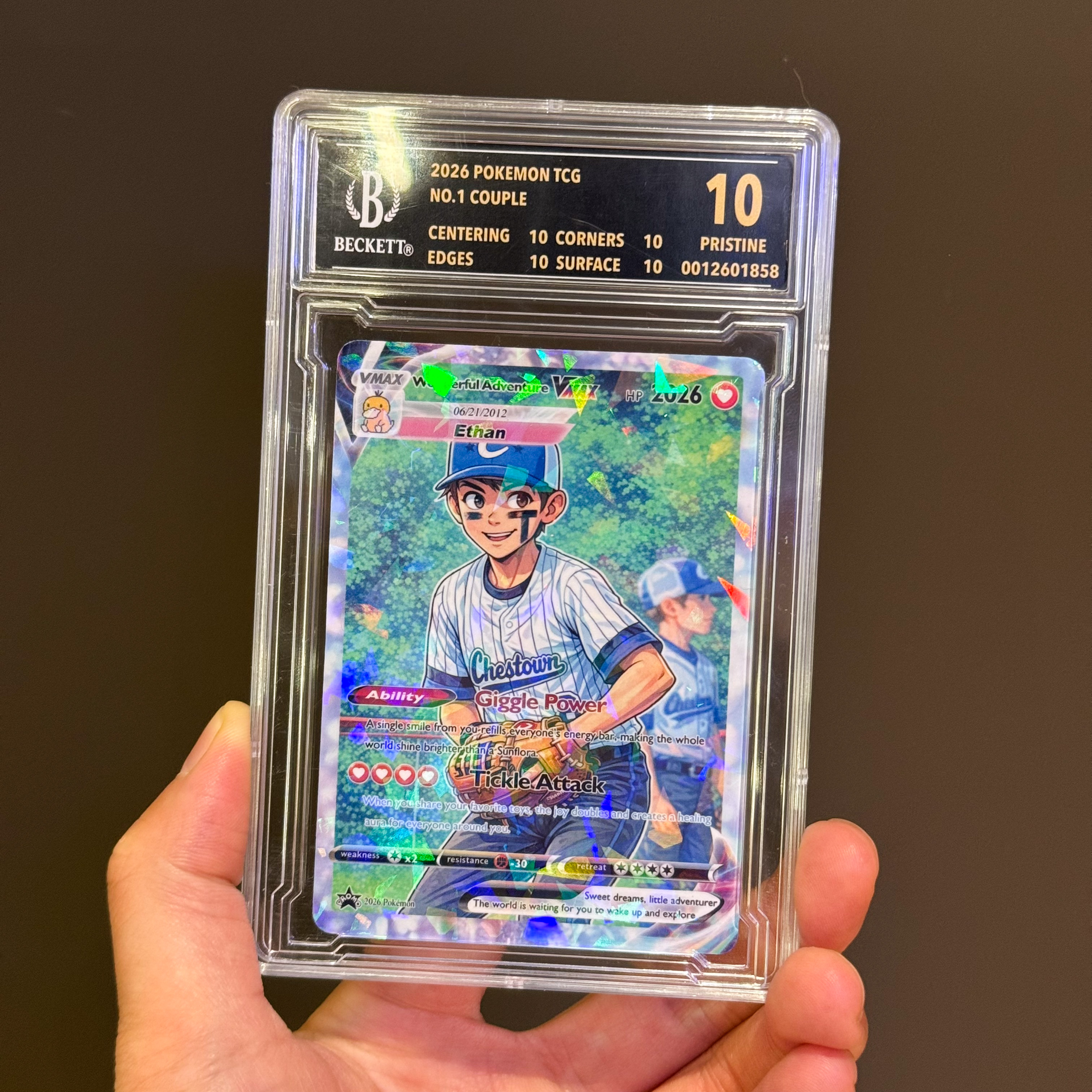 Turn Your Child's Photo Into a Custom VMAX Hero Card - Personalized Anime Kids Portrait Holographic Gift