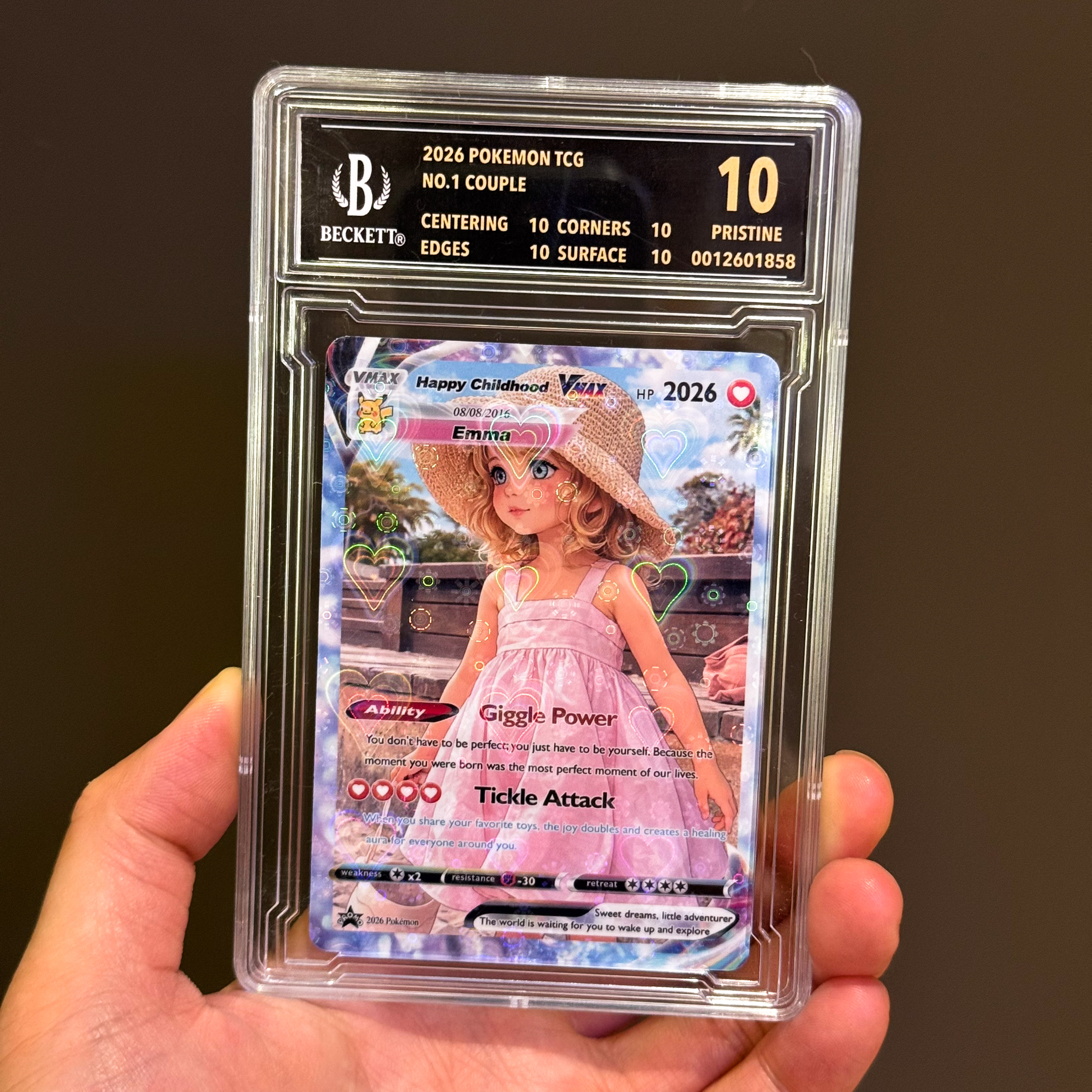 Turn Your Child's Photo Into a Custom VMAX Hero Card - Personalized Anime Kids Portrait Holographic Gift