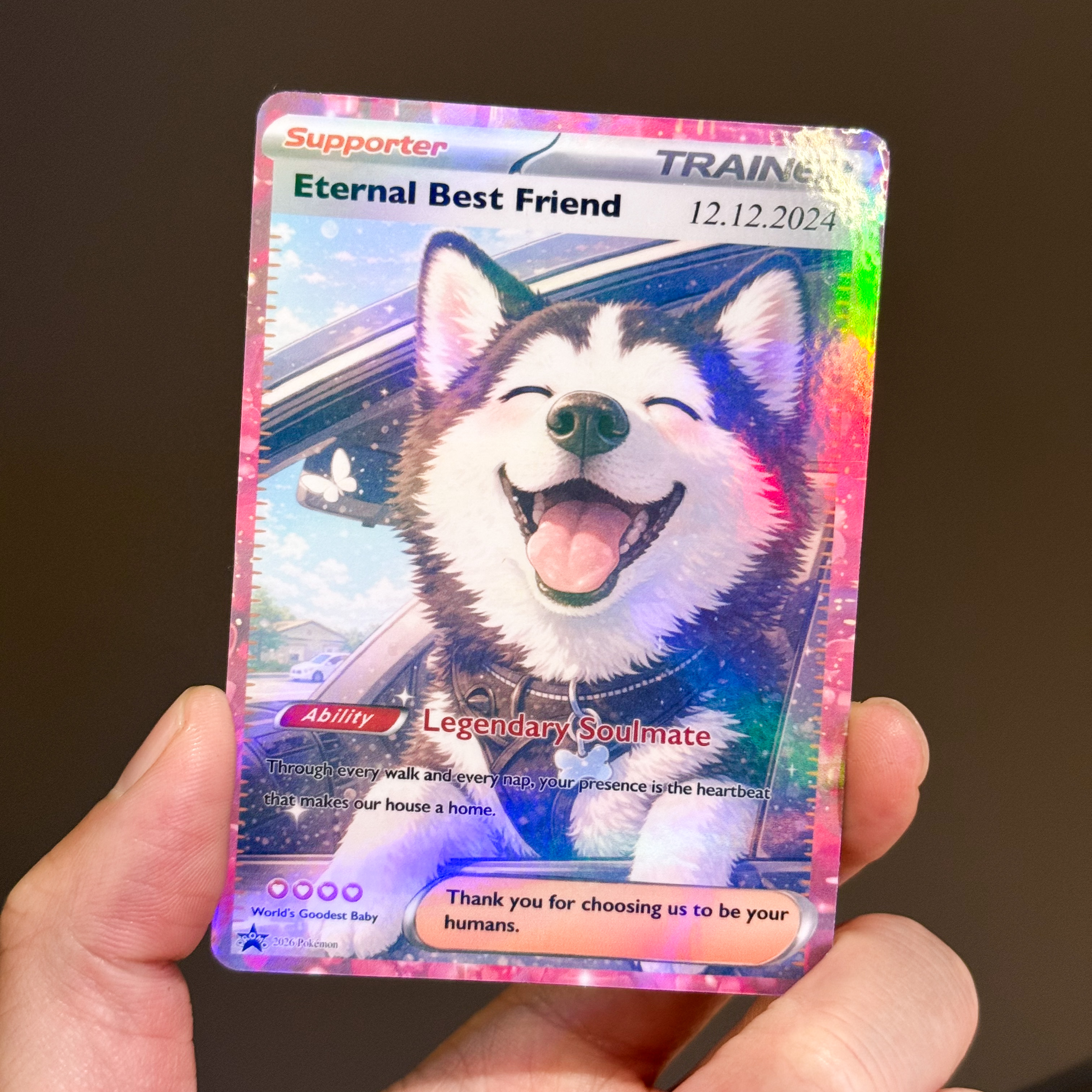 Turn Your Furry Soulmate Into a TRAINER Card - Custom Anime Pet Portrait Gift | Personalized TCG "Best Friend" Keepsake