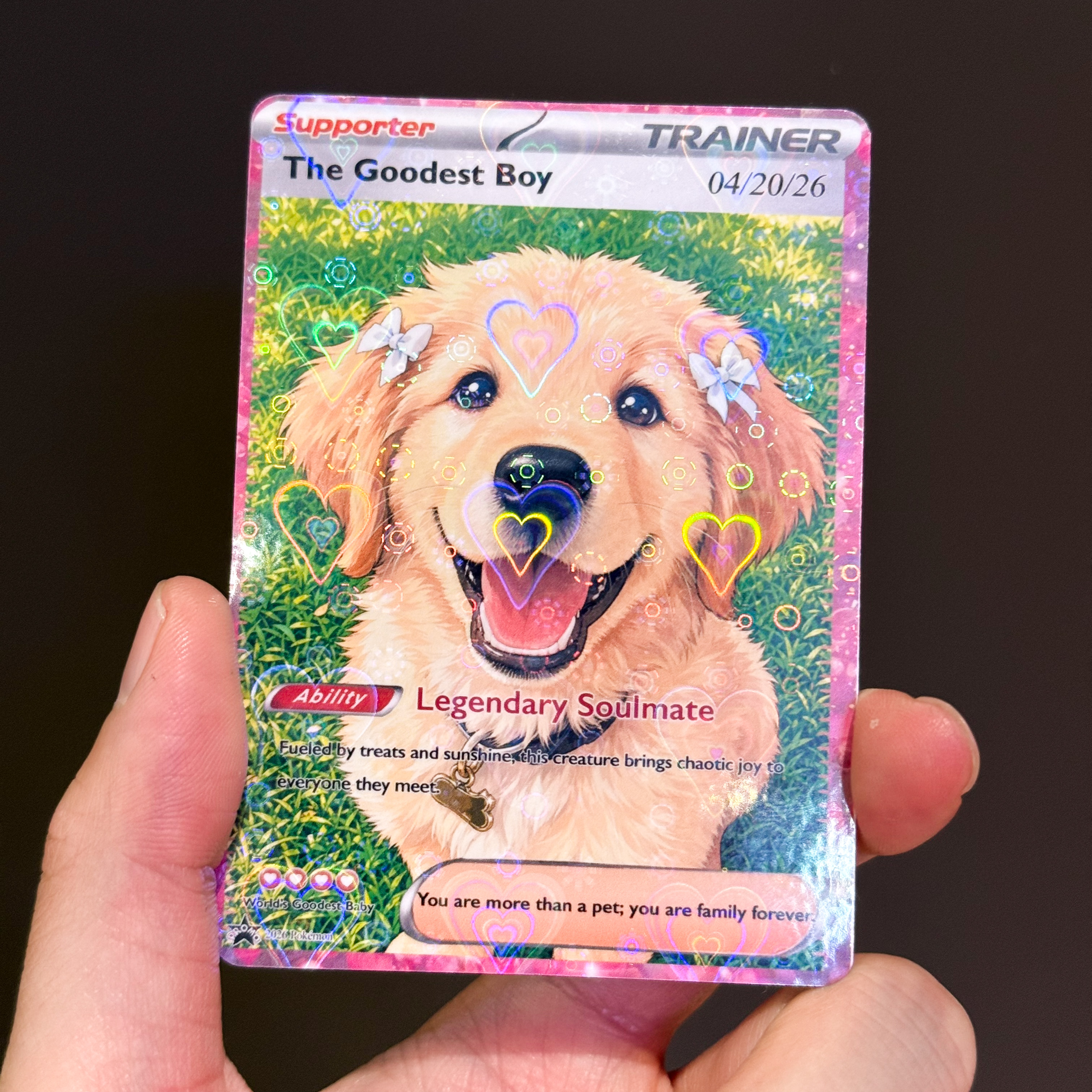 Turn Your Furry Soulmate Into a TRAINER Card - Custom Anime Pet Portrait Gift | Personalized TCG "Best Friend" Keepsake