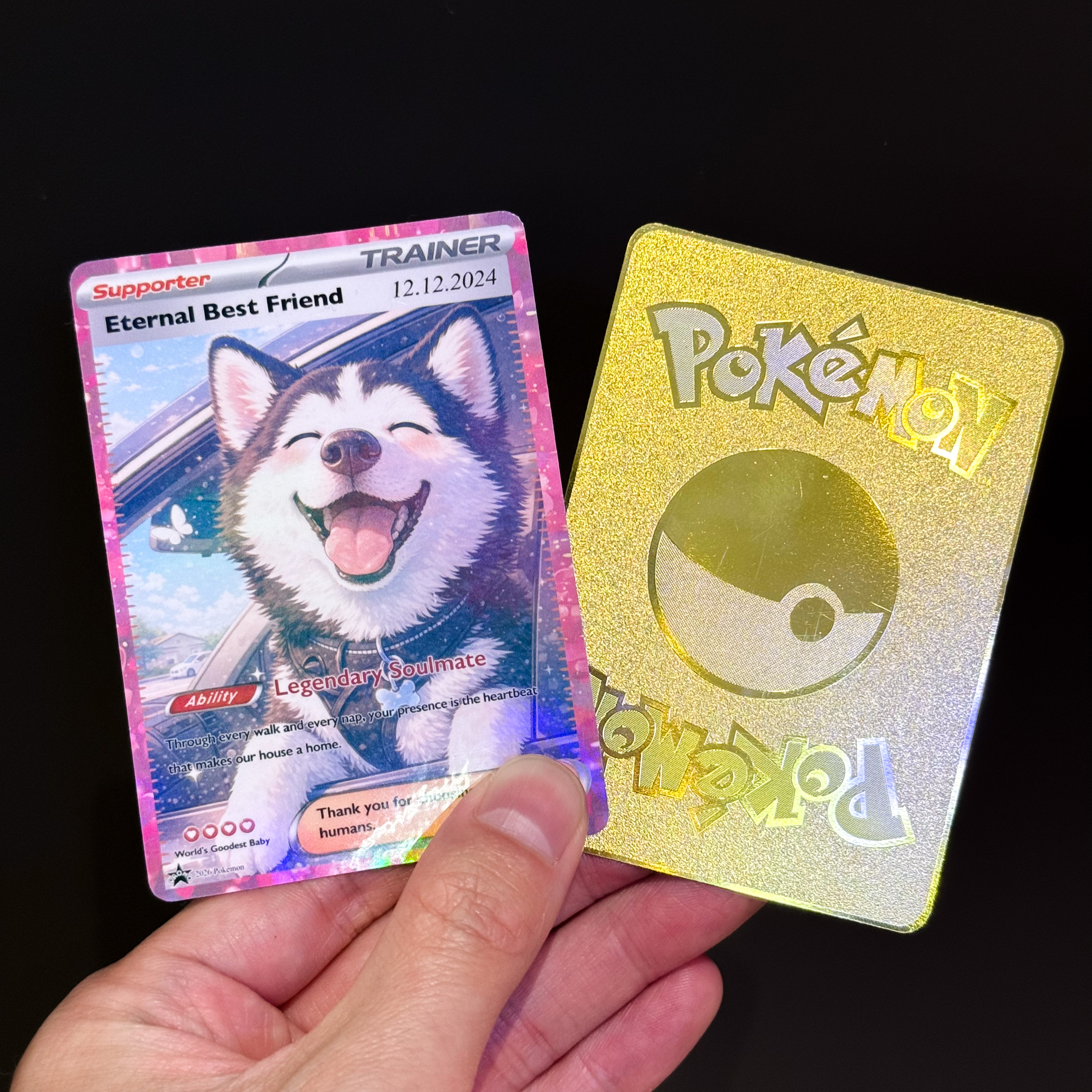 Turn Your Furry Soulmate Into a TRAINER Card - Custom Anime Pet Portrait Gift | Personalized TCG "Best Friend" Keepsake