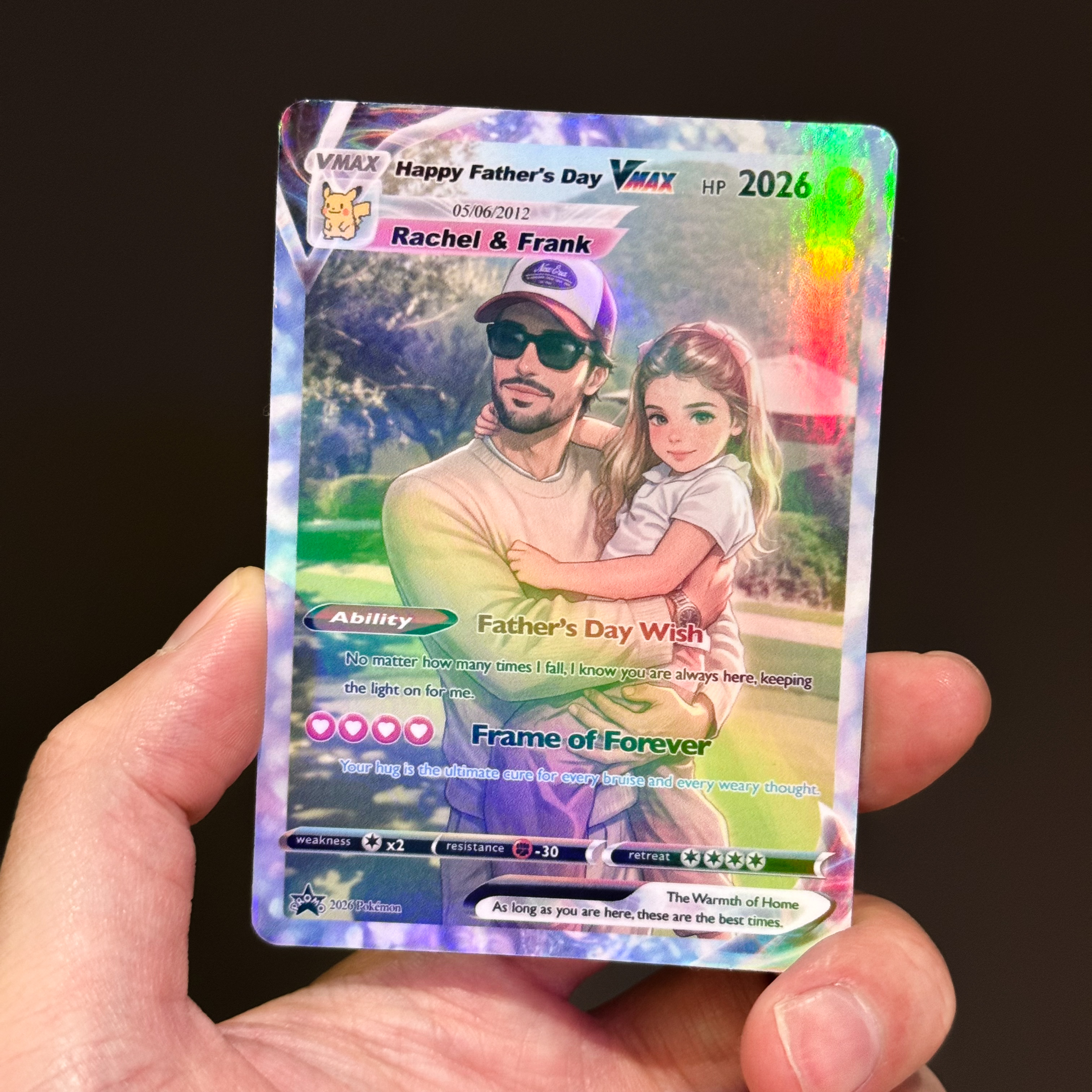 A Legendary Gift for a Legendary Man: Custom Anime Dad VMAX Card - Personalized Father's Day Gift