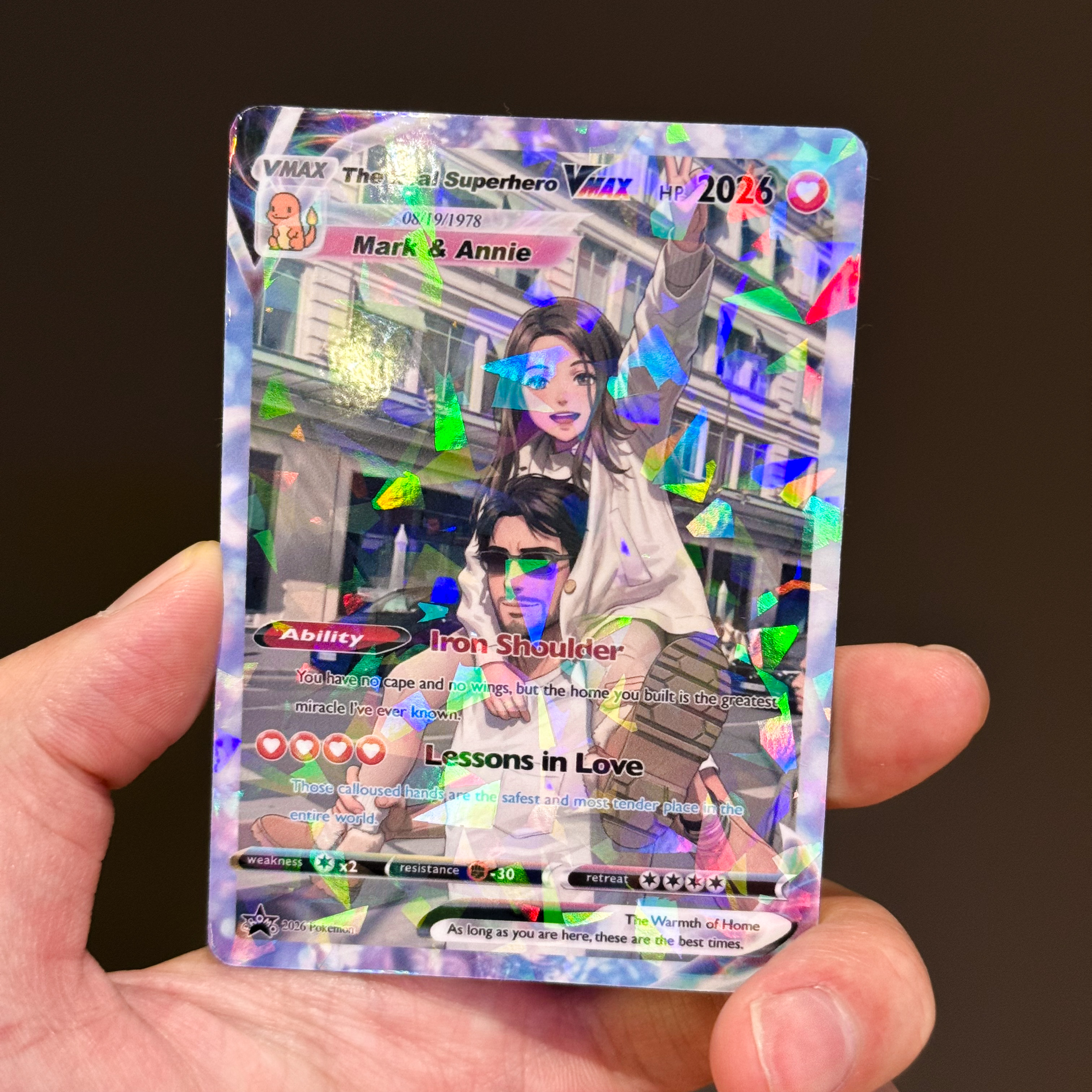 A Legendary Gift for a Legendary Man: Custom Anime Dad VMAX Card - Personalized Father's Day Gift