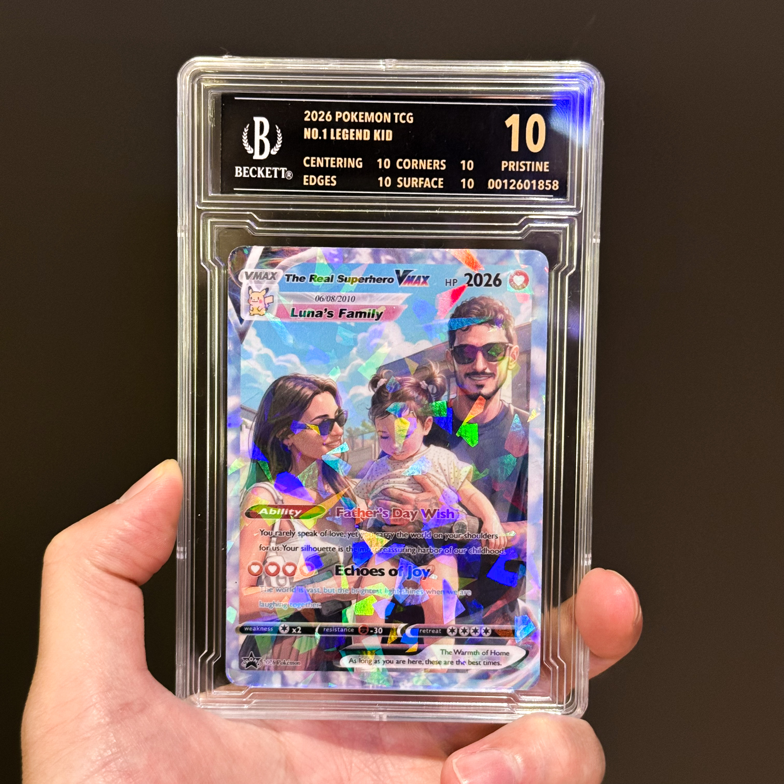 "Our Story, Captured Forever" — Custom Family Anime VMAX Card - Personalized Anniversary Family Gift