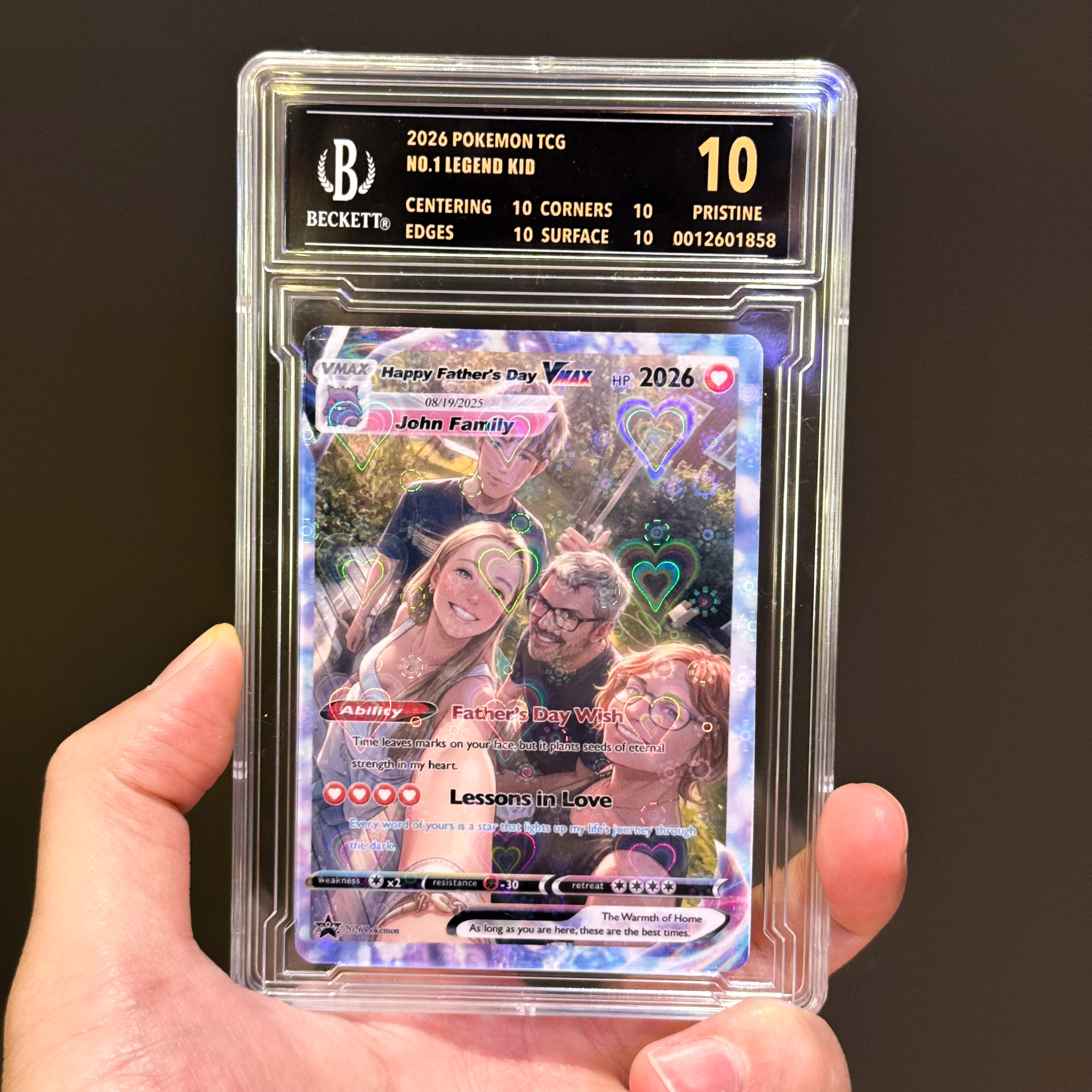"Our Story, Captured Forever" — Custom Family Anime VMAX Card - Personalized Anniversary Family Gift