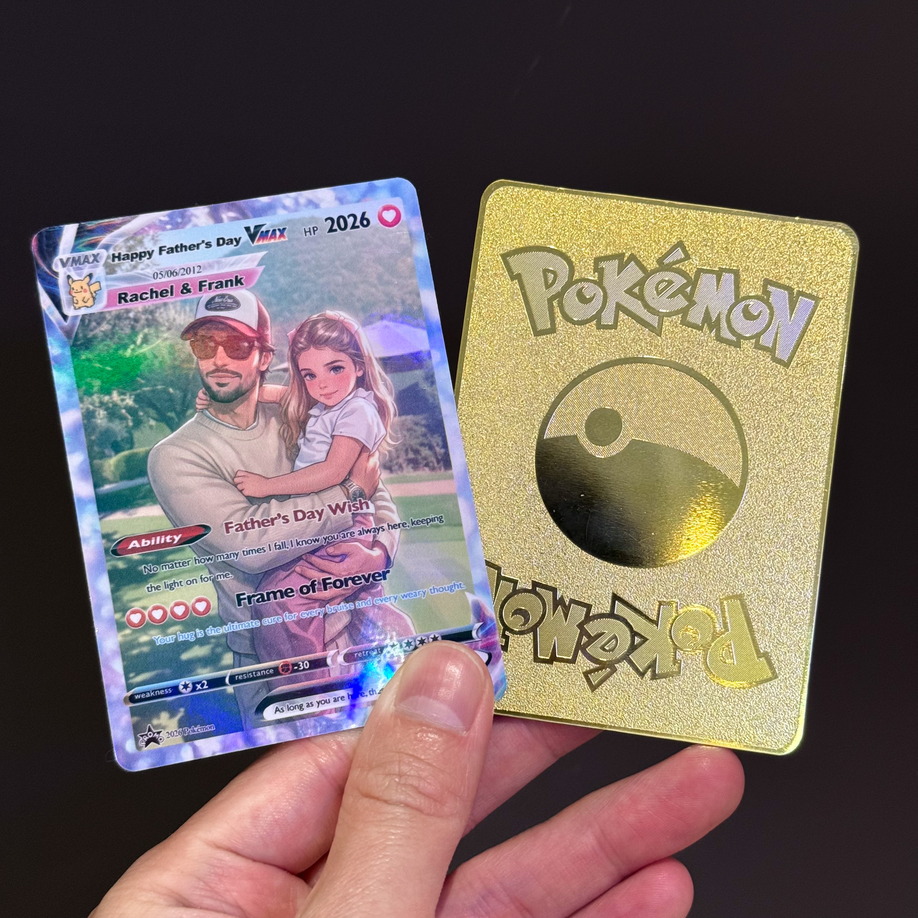 A Legendary Gift for a Legendary Man: Custom Anime Dad VMAX Card - Personalized Father's Day Gift