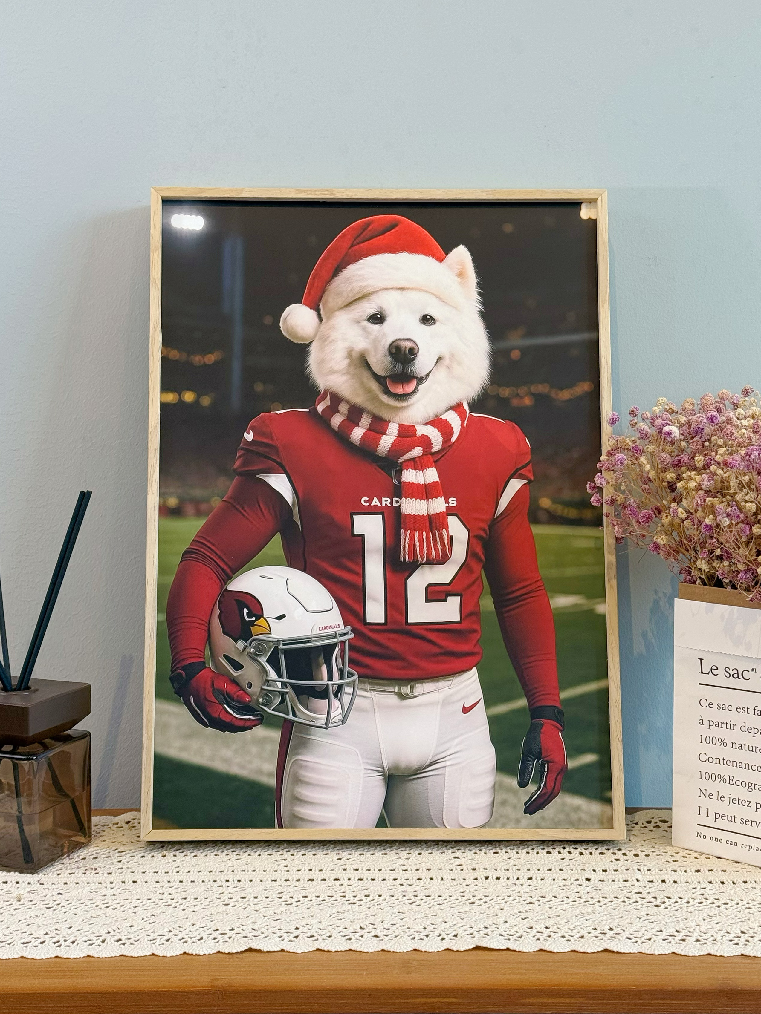 🏈Custom Pet Portrait Frame – Artist Hand-Designed Decorative Wall Art 🐾