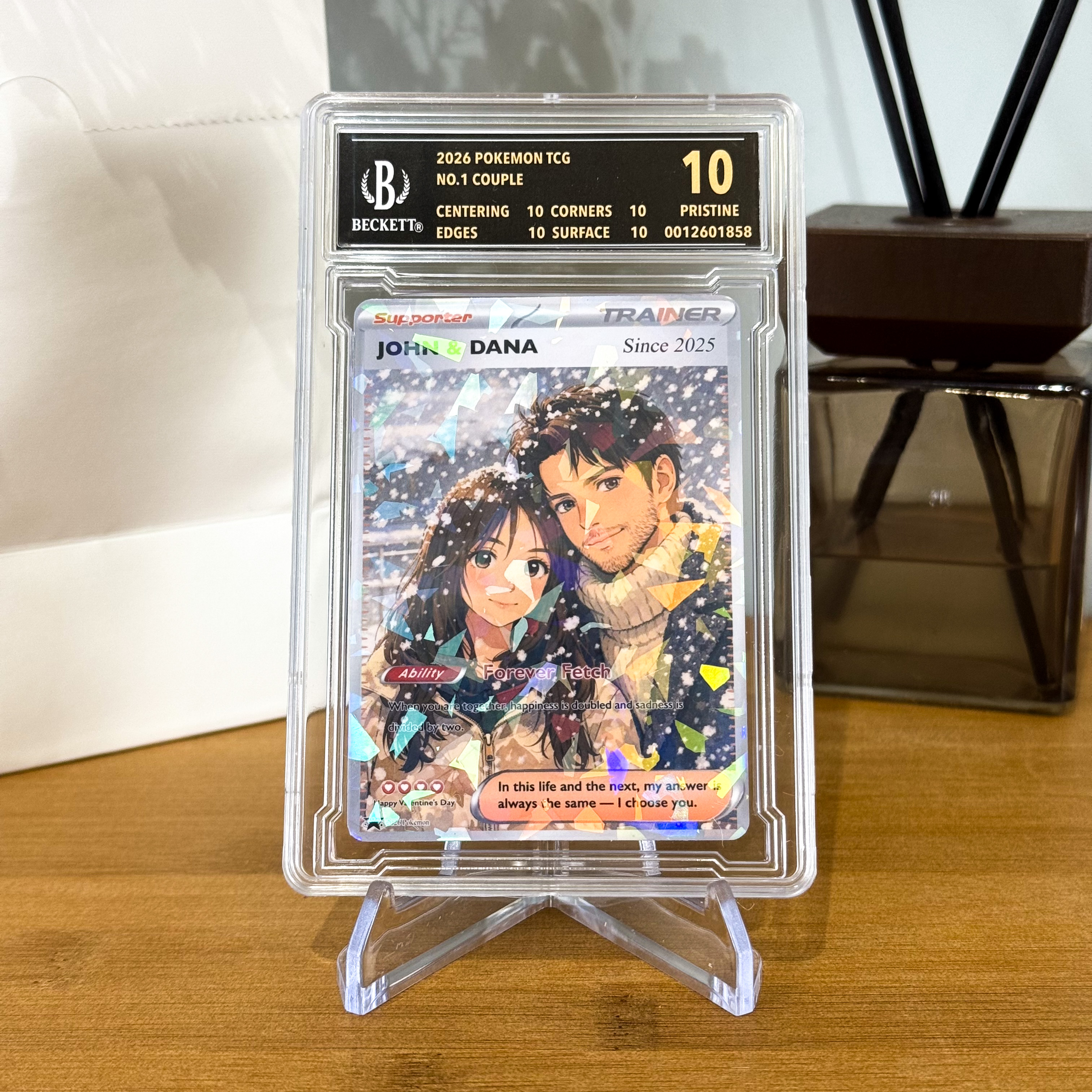 Turn Your Photo Into a Custom Trading Poke Card - Personalized Anniversary Poke Card Gift