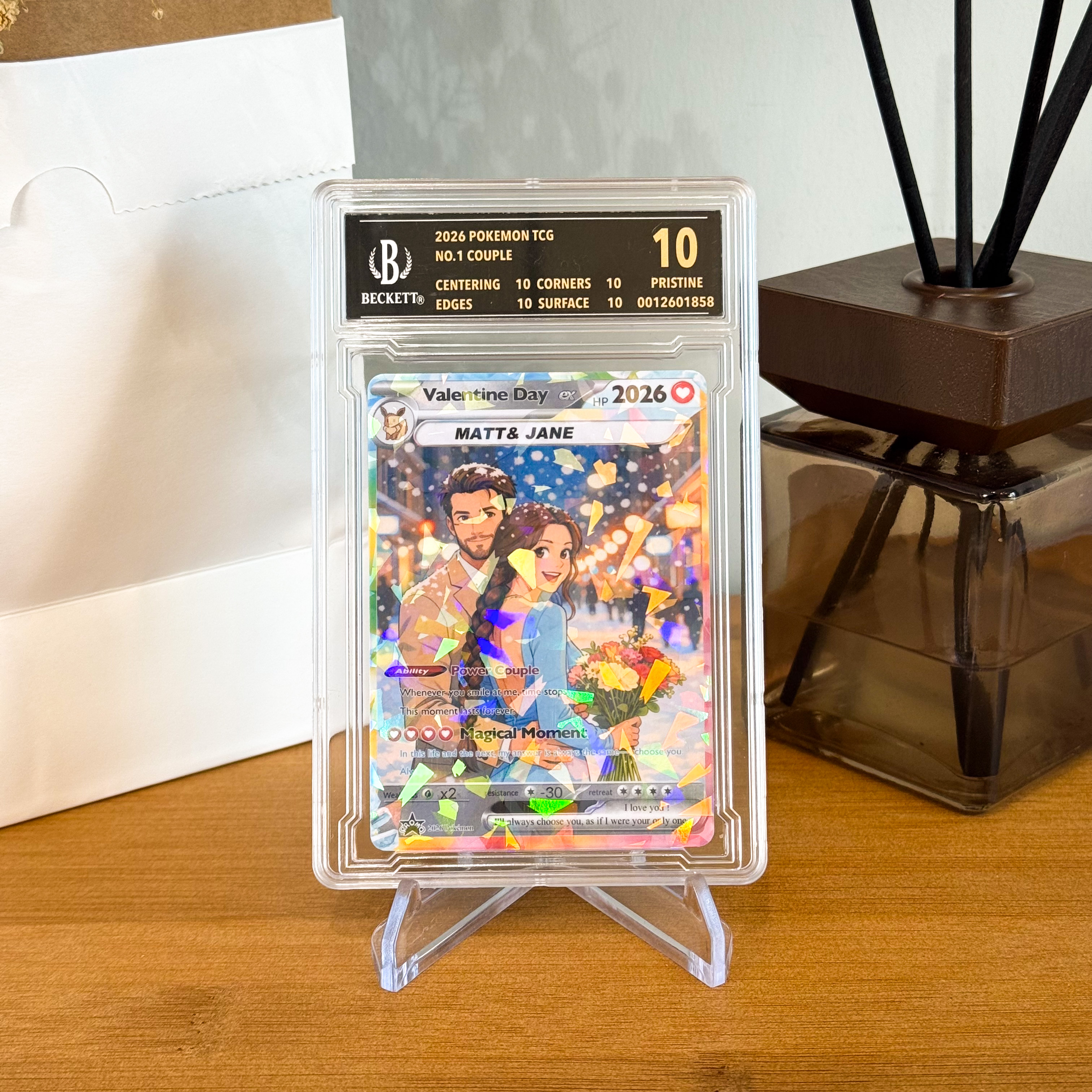 Turn Your Photo Into a Custom EX PTCG Trading Poke Card - Personalized Anniversary Poke Anime Card Gift