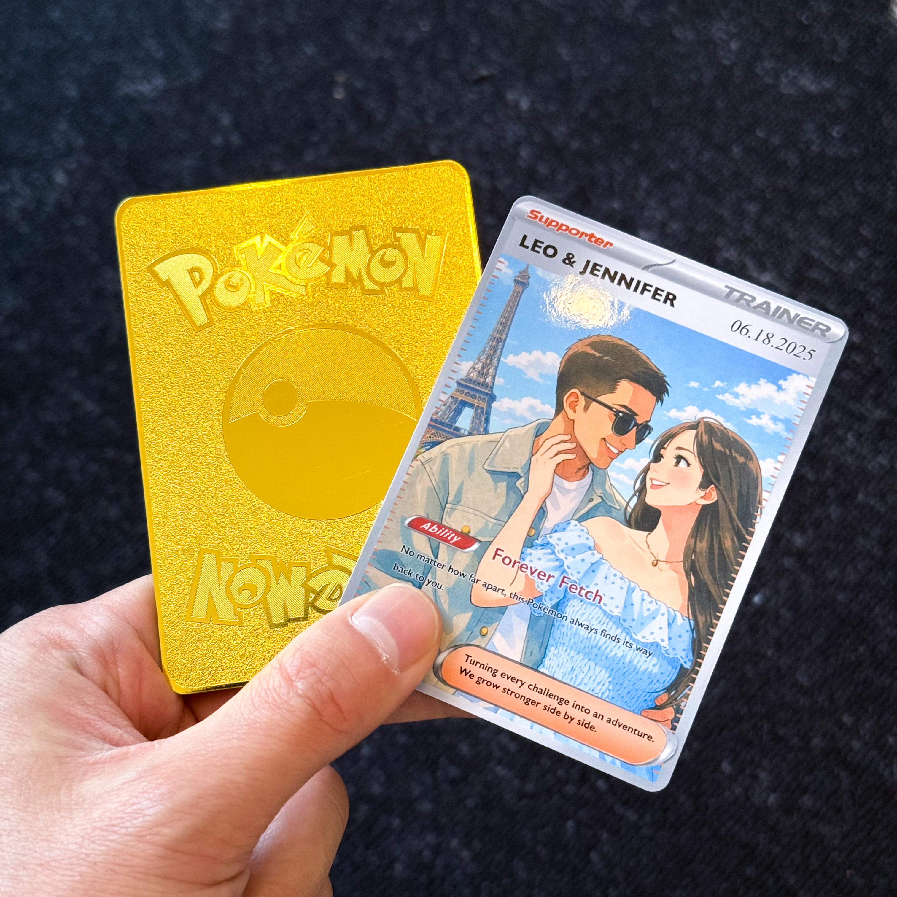 Turn Your Photo Into a Custom TRAINER   Poke Card - Personalized Anniversary Poke Card Gift
