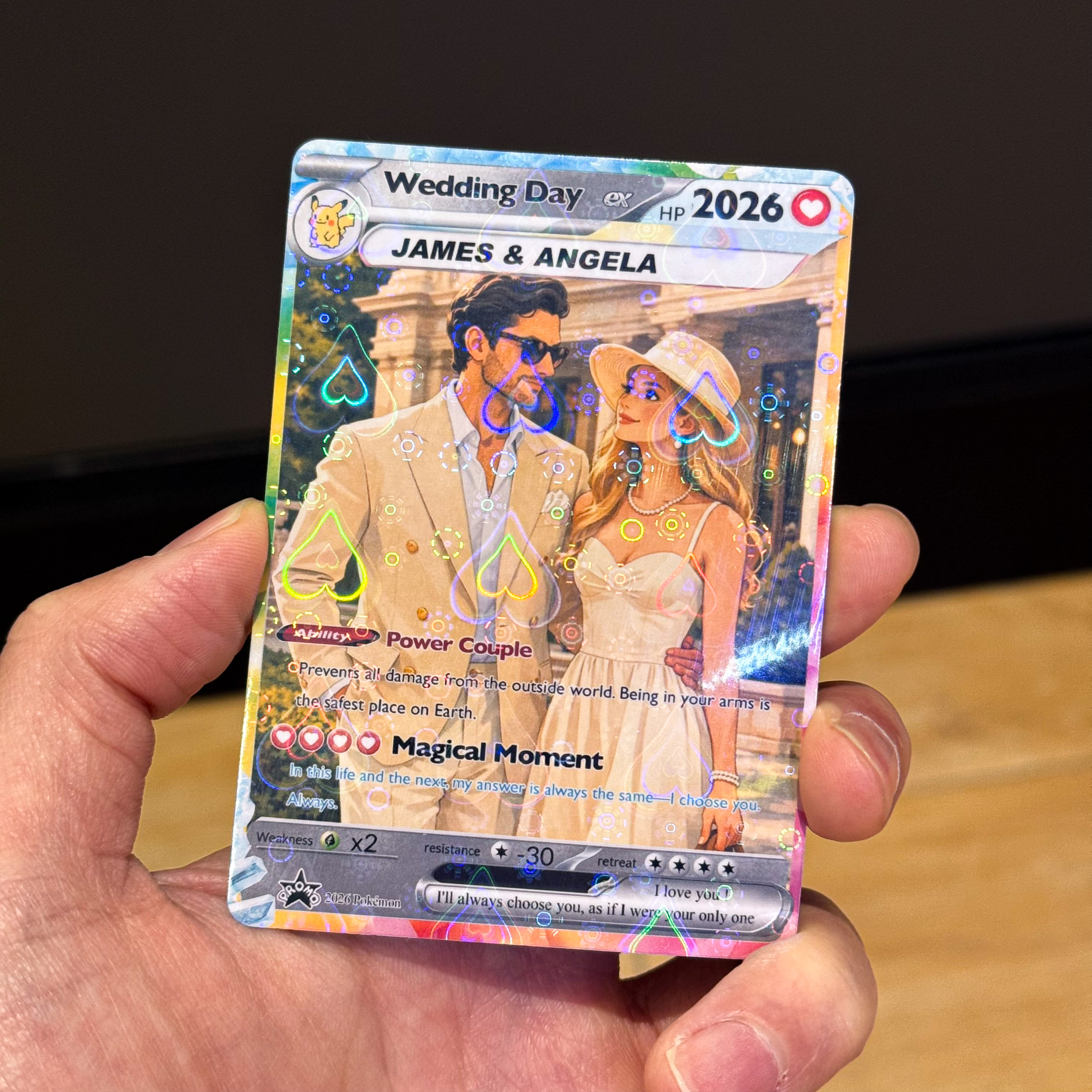 Turn Your Photo Into a Custom VMAX Trading Poke Card - Personalized Anniversary Poke Card Gift