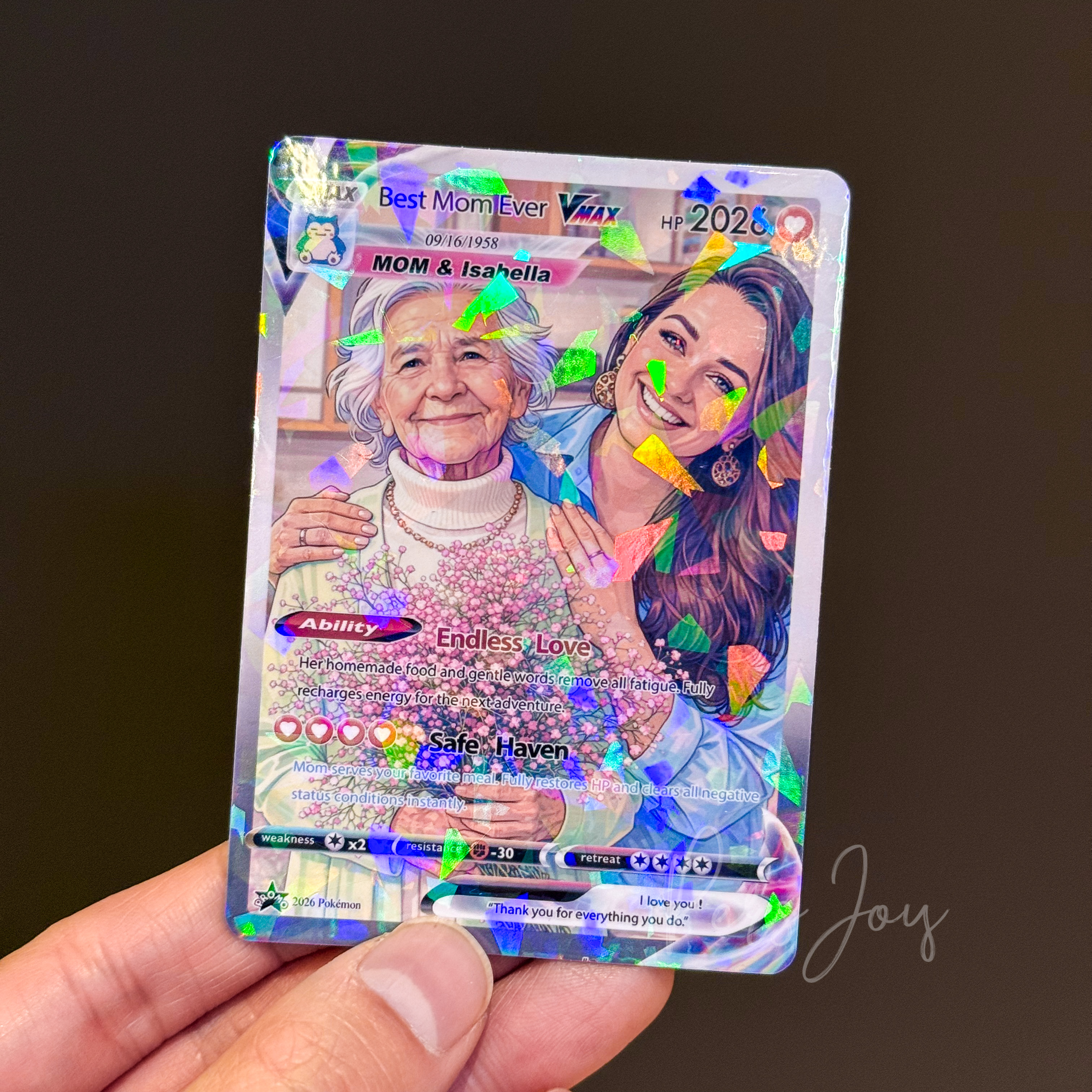 Turn Your Photo Into a Custom VMAX Mama Memory Poke Card - Personalized Mother's Day Anniversary Gift
