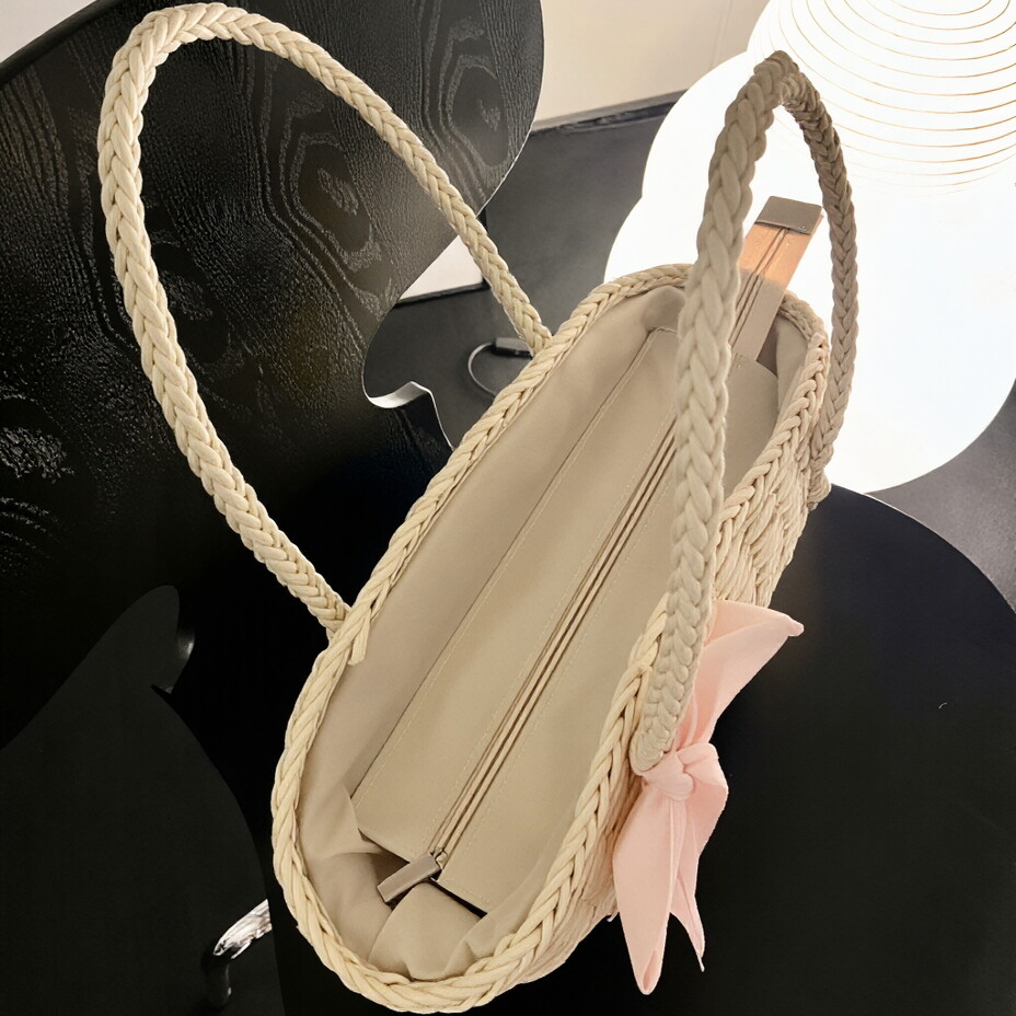 Custom Name Woven Straw Bag  | Personalized Summer Tote