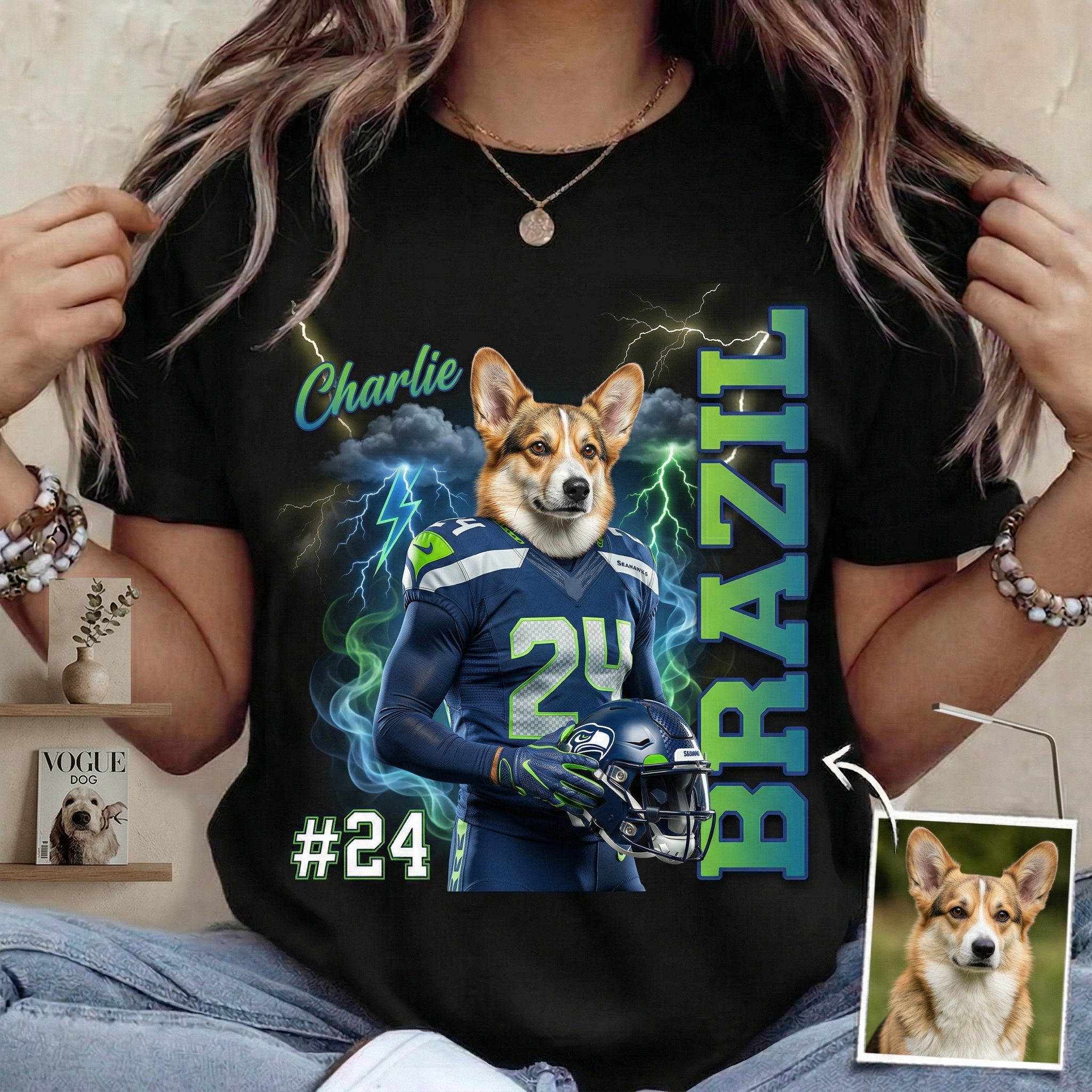 Custom Pet Sports Superstar Graphic Tee | Vintage Football, Basketball & Soccer Styles | Personalized Fan Gift
