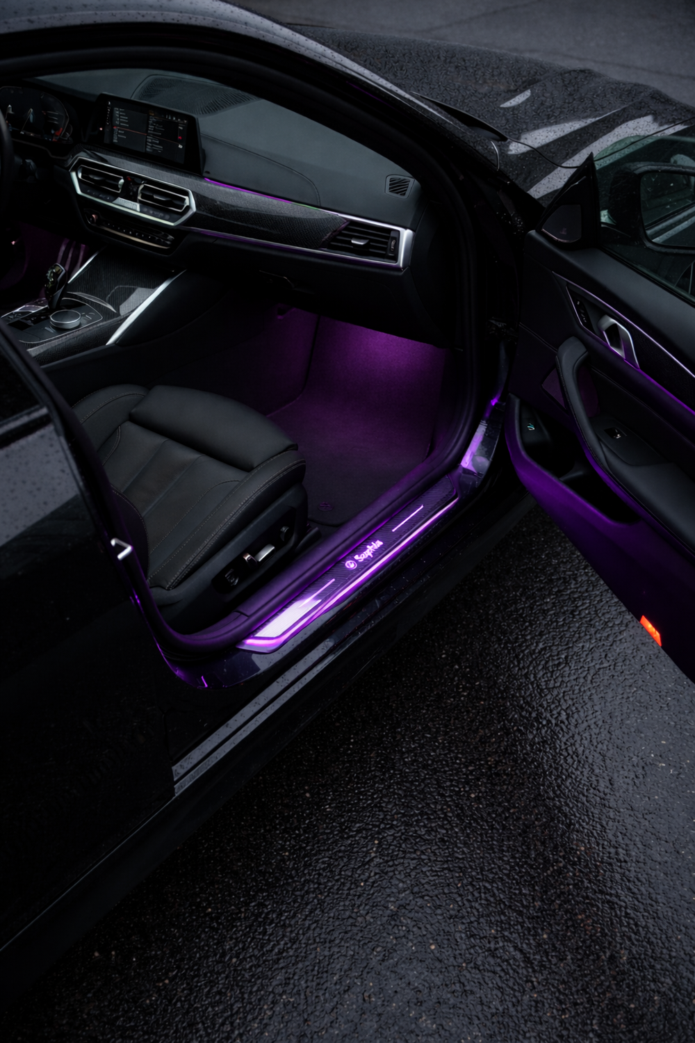 Custom Personalized LED Car Door Sill Lights | Wireless RGB Welcome Scuff Plates