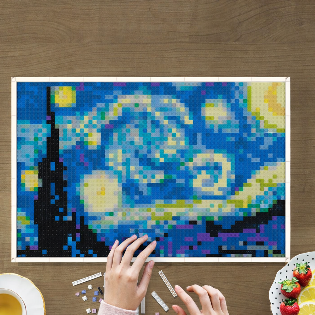 Custom Photo Brick Mosaic Art Kit - DIY Personalised Gift with Frame