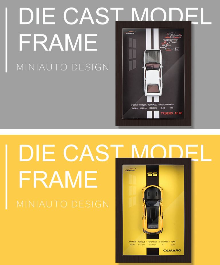 3D Die-Cast Supercar Wall Art | Premium 1:32 Alloy Model Shadow Box | Car Collector's Decor