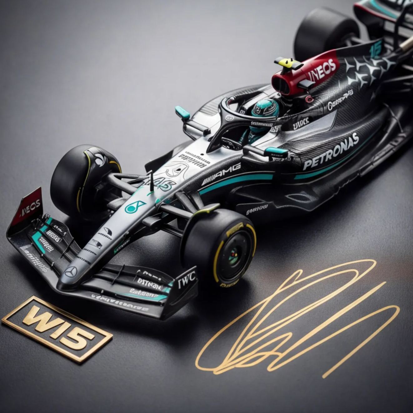 Mercedes-AMG F1 W15 3D Frame Wall Art - The Perfect Gift for Him