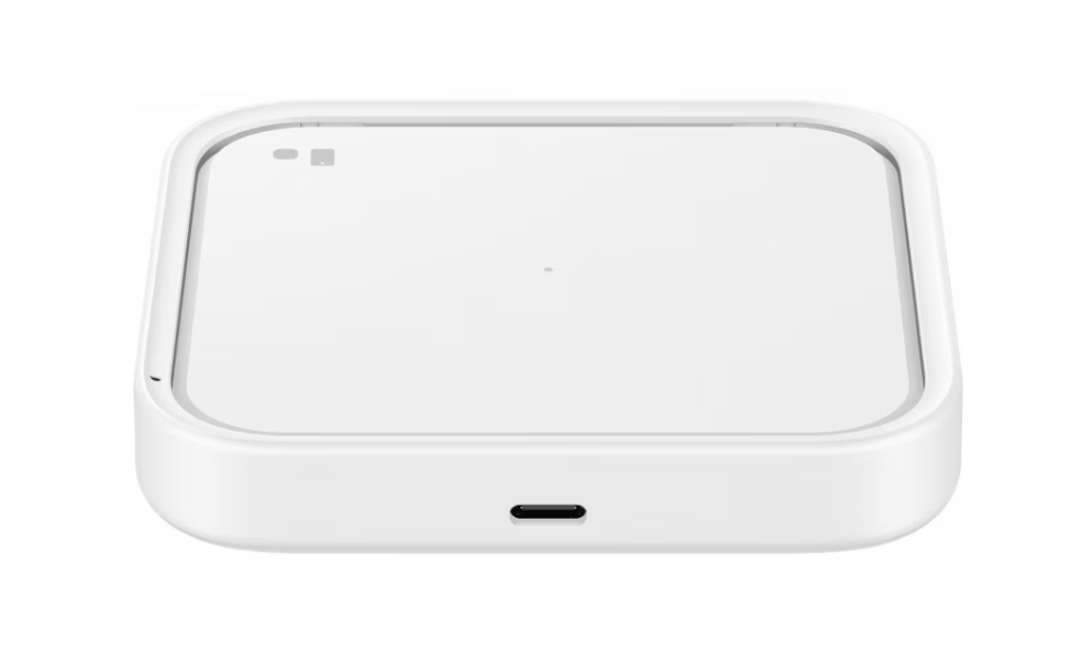 Samsung vezeték nélküli töltő, Quick Charge 15W, hálózati töltő nélkül, lapos, fehér