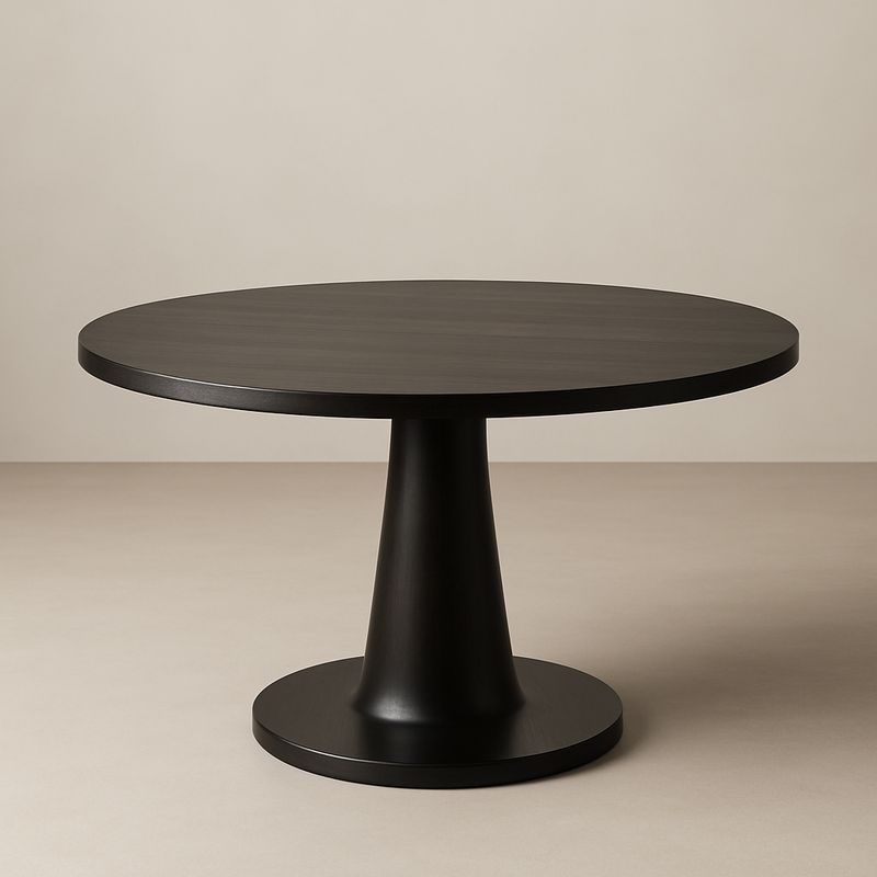 Table ronde en bois noir 120 cm-Cosyrooma