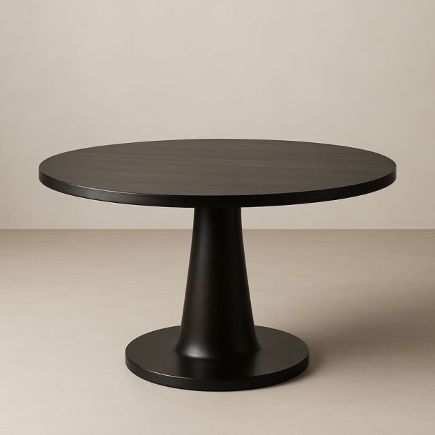 Table ronde en bois noir 120 cm-Cosyrooma