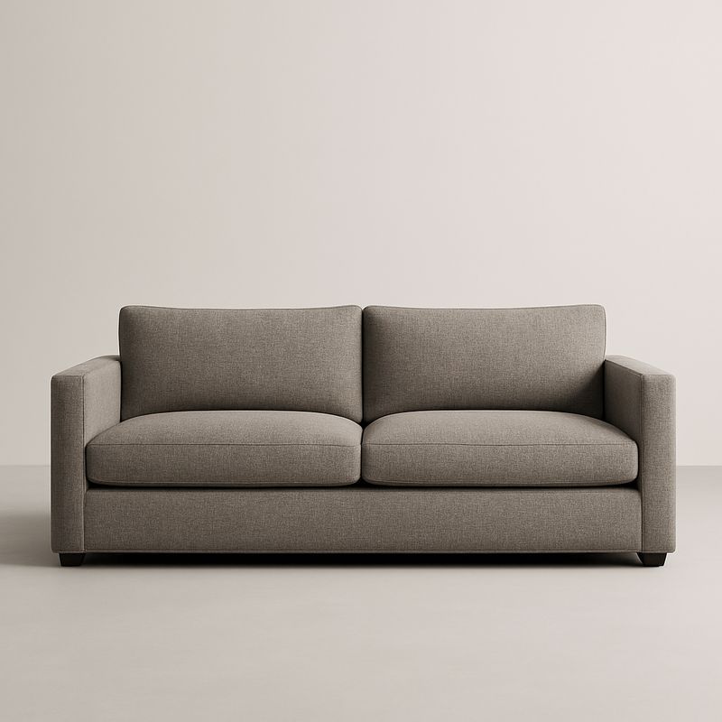 Canapé 3 places tissu polyester brun 210cm-Cosyrooma