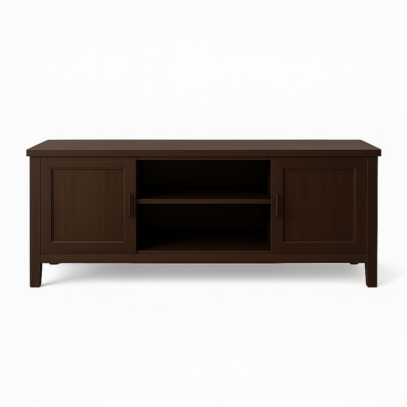 Meuble TV bois marron 150x40x45 cm-Cosyrooma