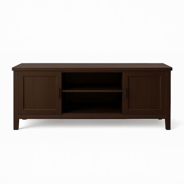 Meuble TV bois marron 150x40x45 cm-Cosyrooma