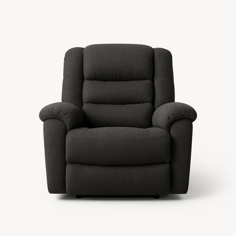 Fauteuil en Tissu Polyester Gris avec Cadre en Métal-Cosyrooma