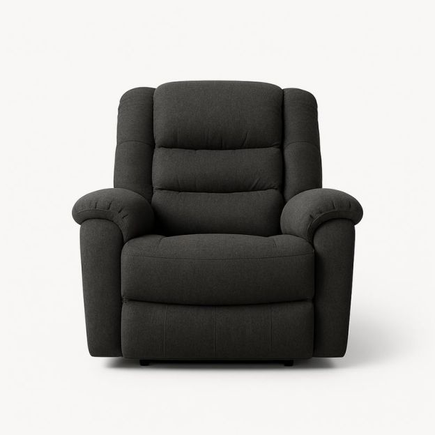 Fauteuil en Tissu Polyester Gris avec Cadre en Métal-Cosyrooma