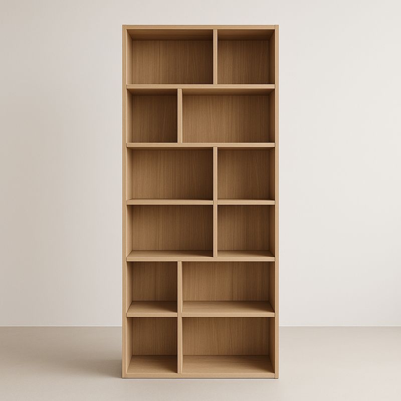 Étagère en bois 6 niveaux chêne 200x100x30 cm-Cosyrooma