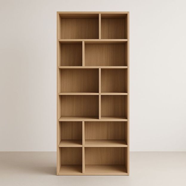 Étagère en bois 6 niveaux chêne 200x100x30 cm-Cosyrooma