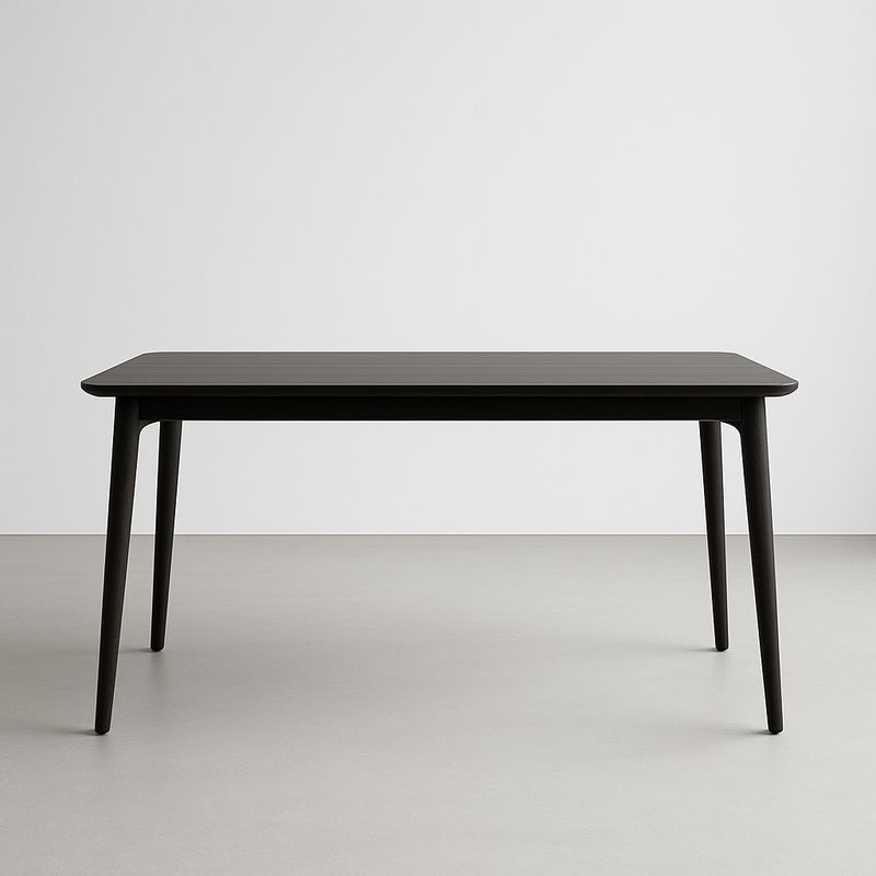 Table en bois massif Noir 180x90x75 cm-Cosyrooma
