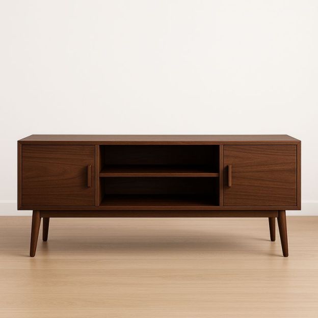 Meuble TV en bois de noyer 150x40x55 cm Marron-Cosyrooma