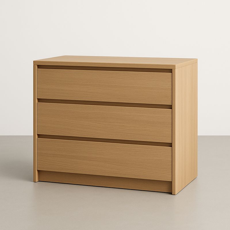 Commode en Bois à 3 Tiroirs 78x40x70 cm Chêne-Cosyrooma