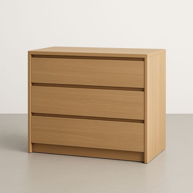 Commode en Bois à 3 Tiroirs 78x40x70 cm Chêne-Cosyrooma