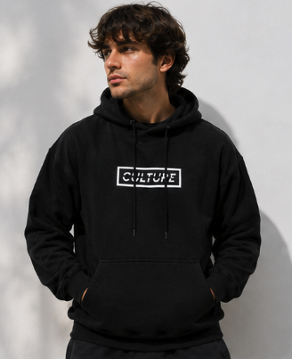*WASHED BLACK* CULTURE BOX LOGO HOODIE