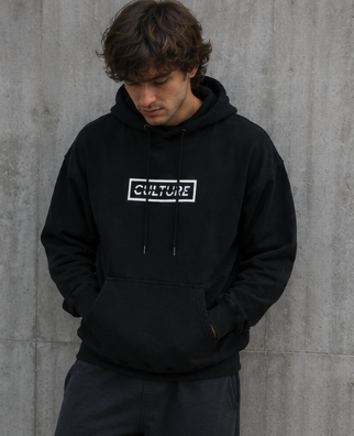 *WASHED BLACK* CULTURE BOX LOGO HOODIE