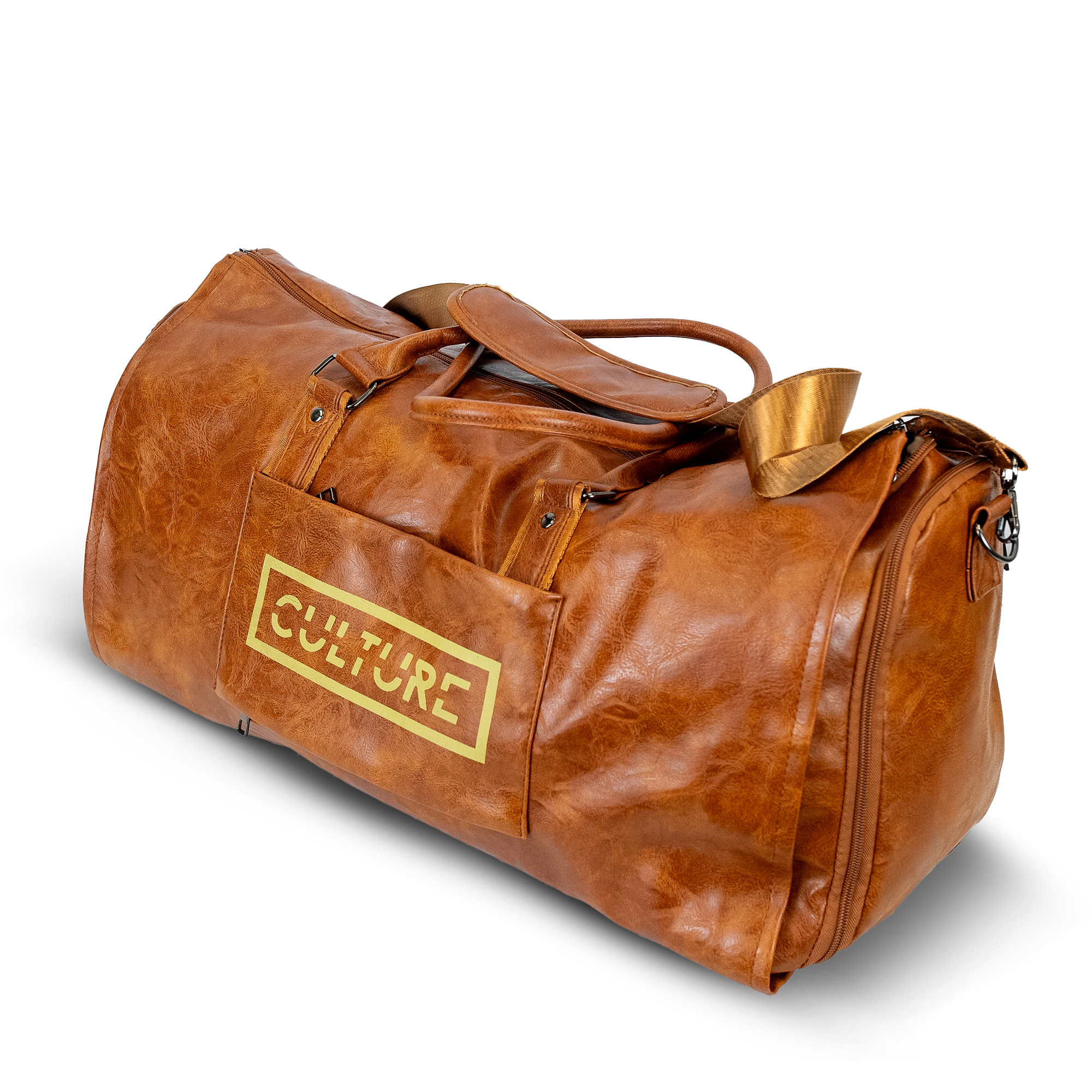 BACK IN STOCK) Culture Leather Travel Duffle Bag (Dual Straps