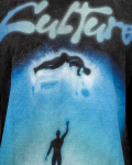 CULTURE "GALAXY" HEAVYWEIGHT WASHED BLACK TEE SHIRT