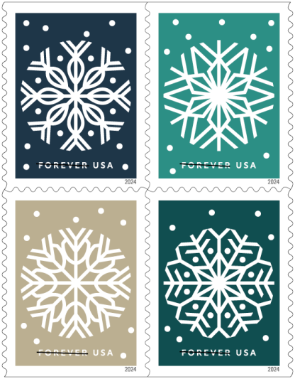 Winter Whimsy Forever Stamps 2024