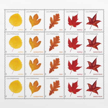 2025 Vibrant Leaves Postcard Stamps