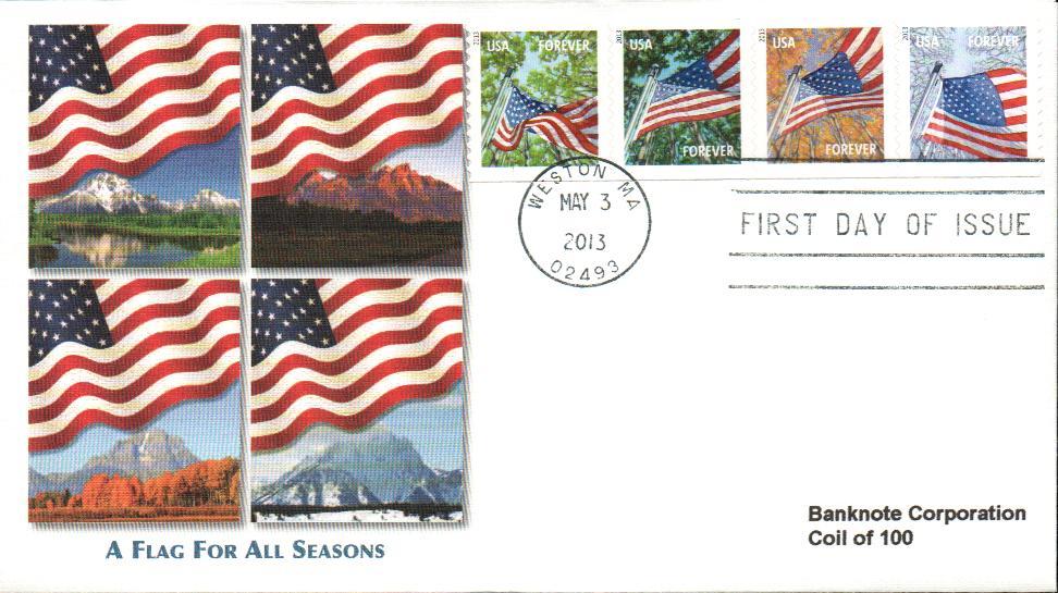 A Flag for All Seasons Forever Stamps 2013