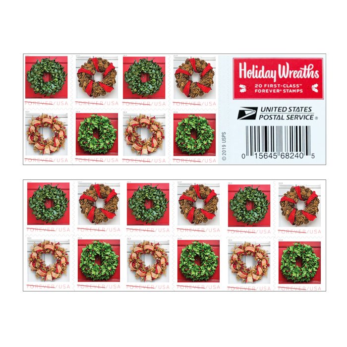 Holiday Wreaths Forever Stamps