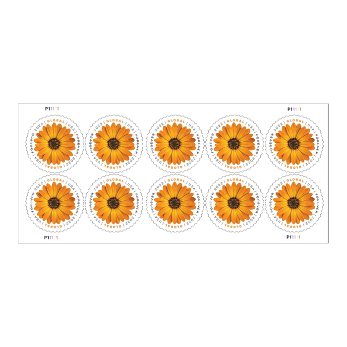 Global African Daisy Stamps（International ＄1.45）